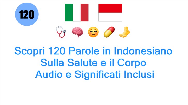 Scopri 120 Parole in Indonesiano Sulla Salute e il Corpo: Audio e Significati Inclusi